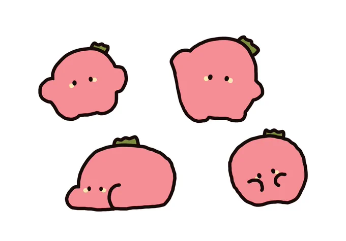 こういう絵柄でステッカーにしたら かわいいかも 
