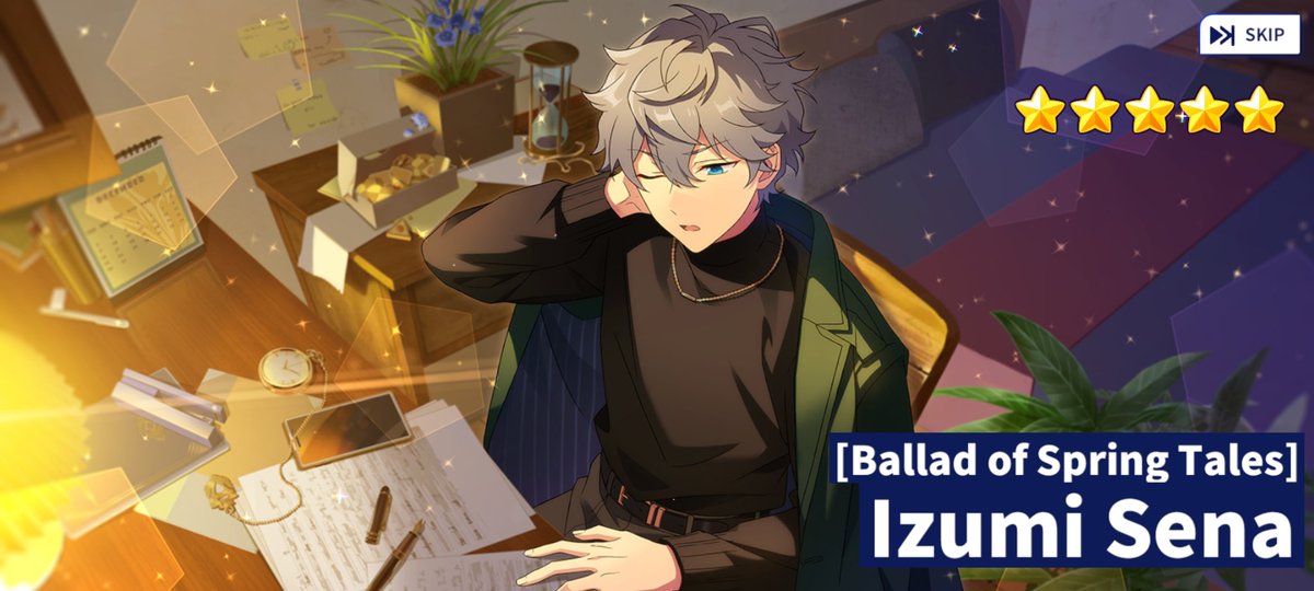 GUYS I'M SO HAPPY
I was kinda saving for Mika's future banner but I ended up doing like 40 pulls for him CUZ THE CARD IS SO BEAUTIFUL.
