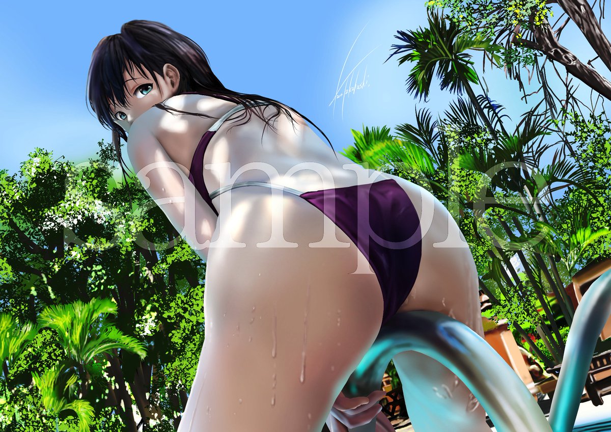 #くそ寒いので水着絵を貼る 
お昼 