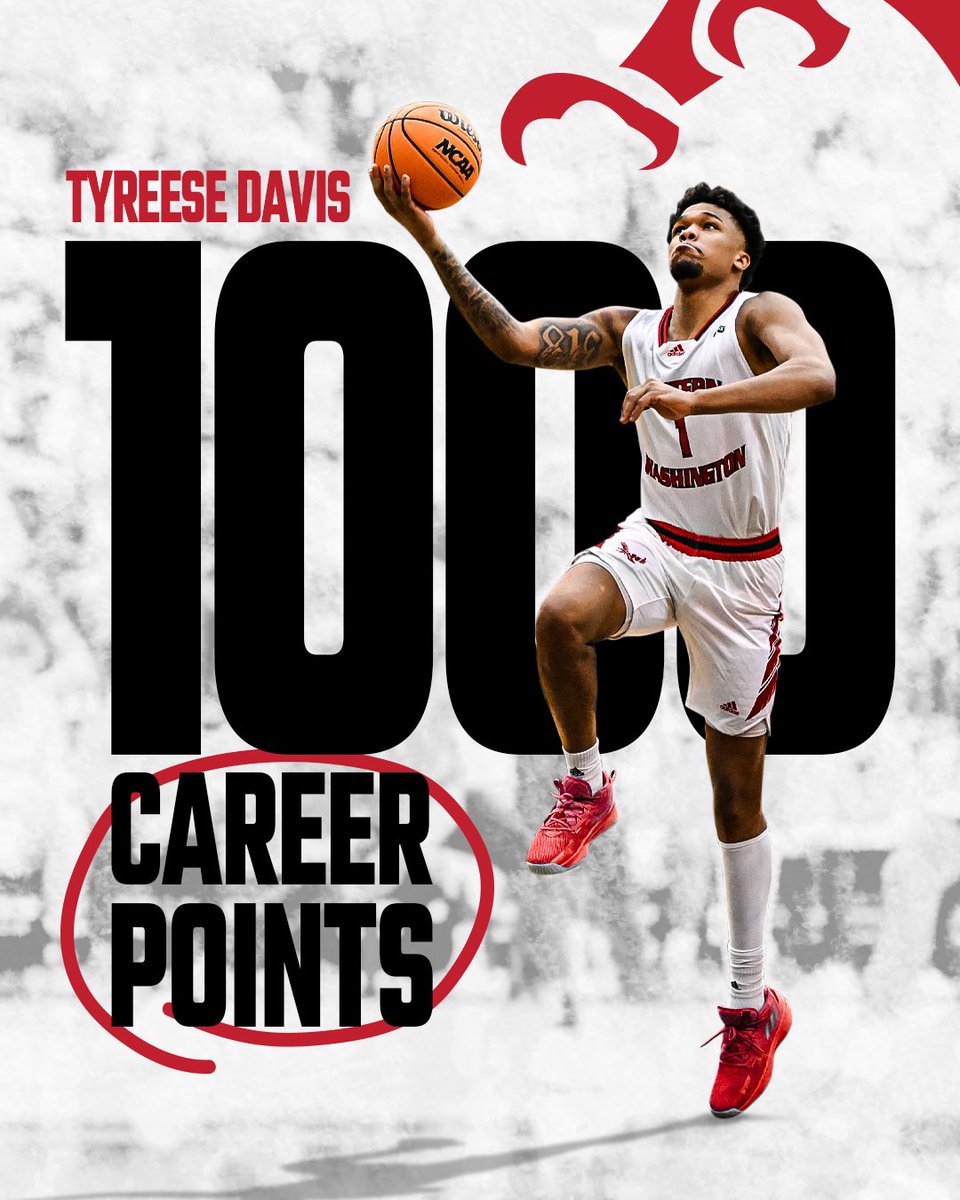 Congratulations to @23Tyreese_ for scoring 1️⃣0️⃣0️⃣0️⃣ points in his collegiate career! #GoEags #LetItFly