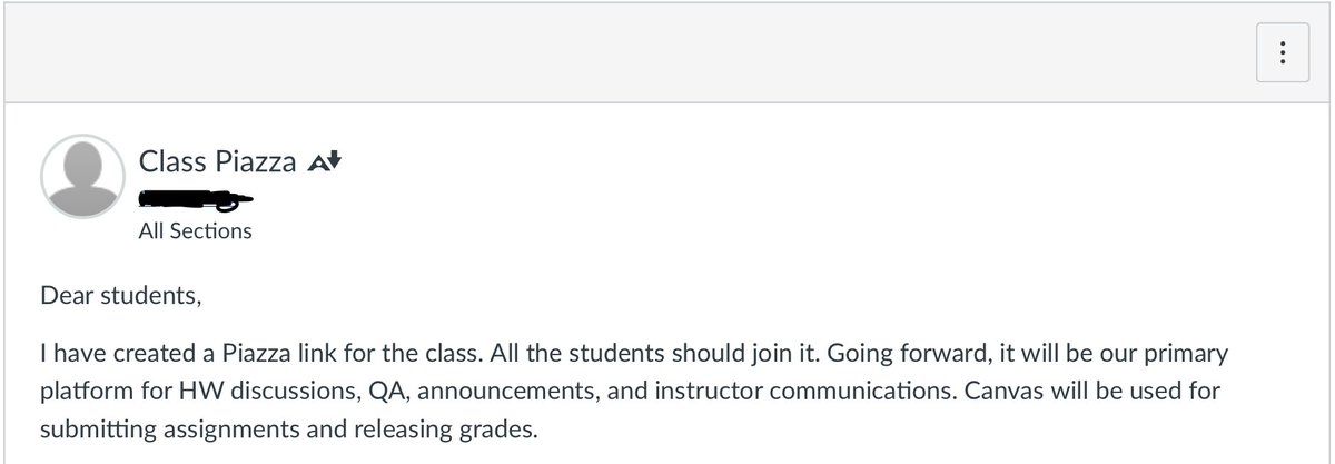 Prof created a piazza today after realizing Canvas discussions is dogsh*t