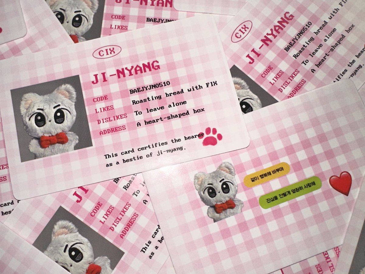 지냥이 아이디카드 ₍ ^. ̫ .^ ₎ ❤︎ ͙͛