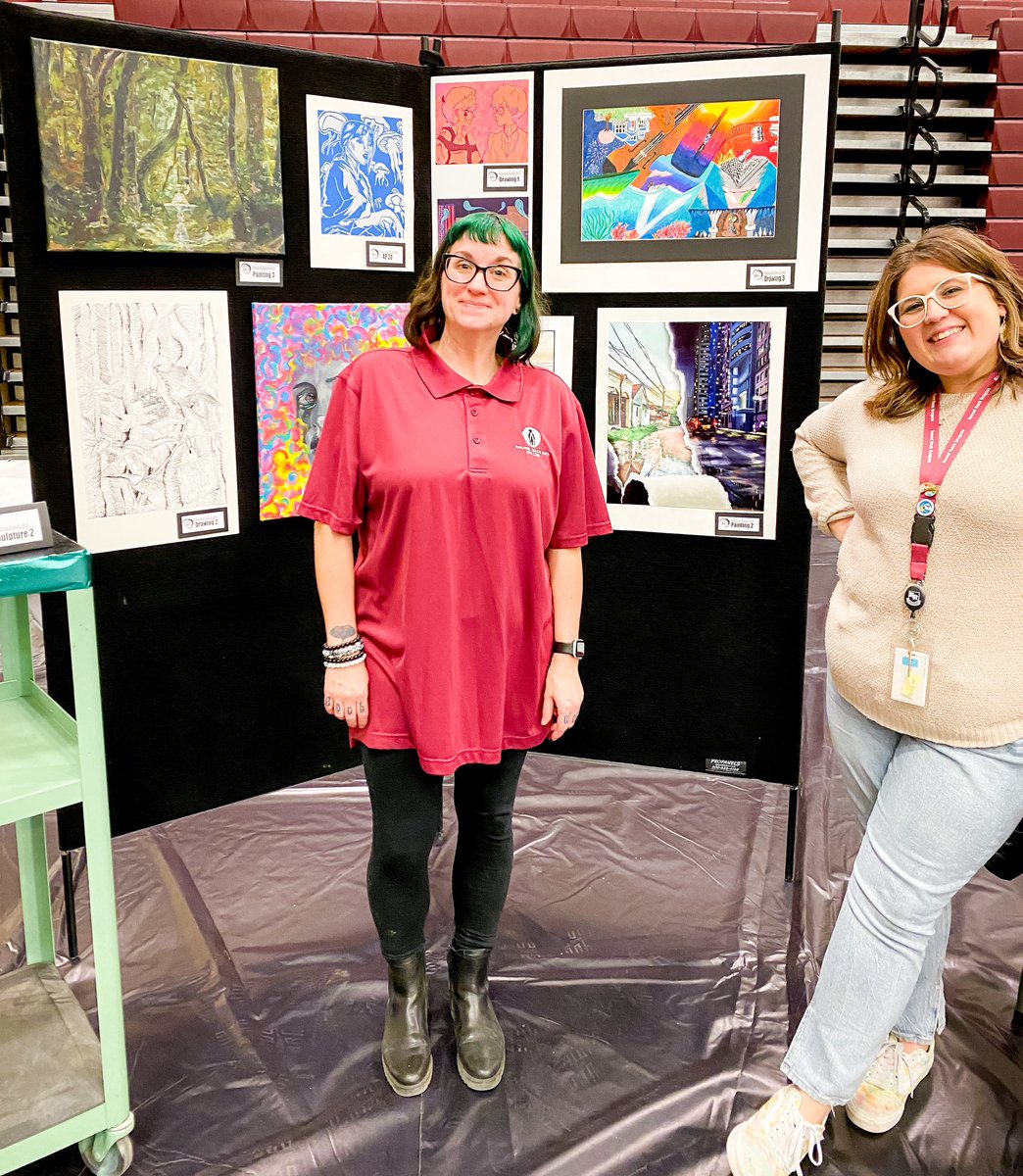 MsSedlack's tweet photo. Over here at RRHS doing the painting teacher-y things these days! #somuchtalent https://t.co/YybAAjtrKg
