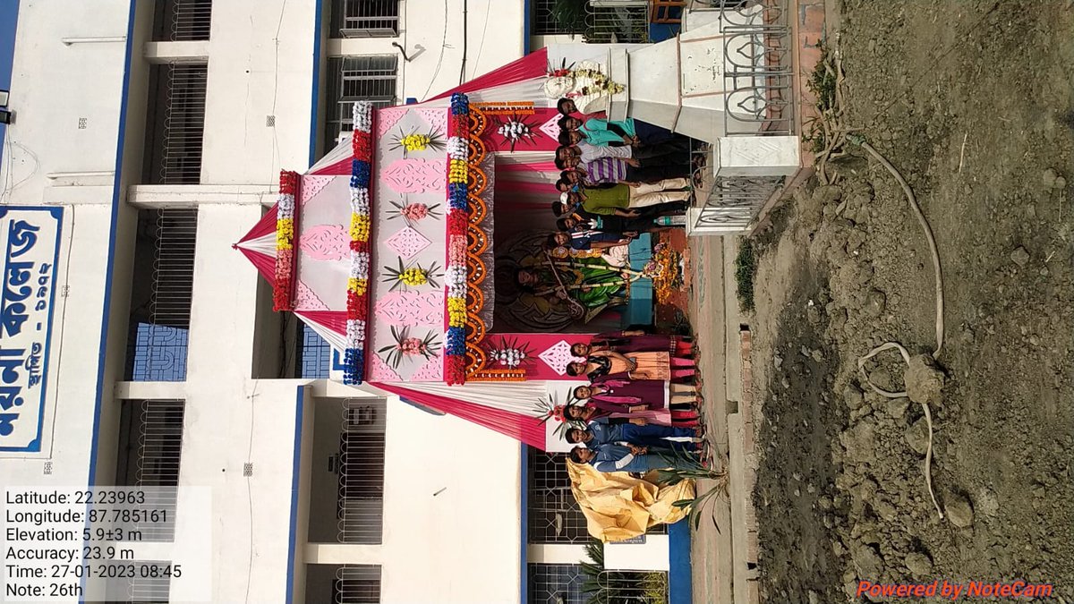 CollegeMoyna's tweet photo. Saraswati Puja of Moyna College by all students has been started on 26 th January 2023 and is continuing https://t.co/kFeUbGuEEu