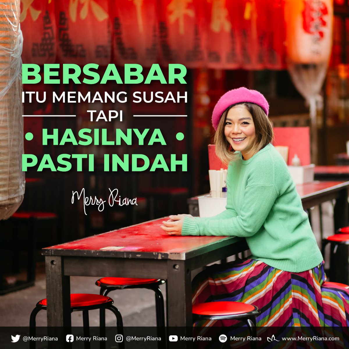 MerryRiana's tweet photo. Bersabar itu memang susah, tapi hasilnya pasti indah.

LIKE kalau kamu setuju :)

#SelaluAdaYangBaik

#MerryRiana #Motivasi #Inspirasi #MotivasiMerryRiana #InspirasiMerryRiana 
#MerryRianaQuotes #KataKataBijak #KataMutiara #love #quotesoftheday 
#motivationalquotes #goodquotes https://t.co/C43Arl9ueT