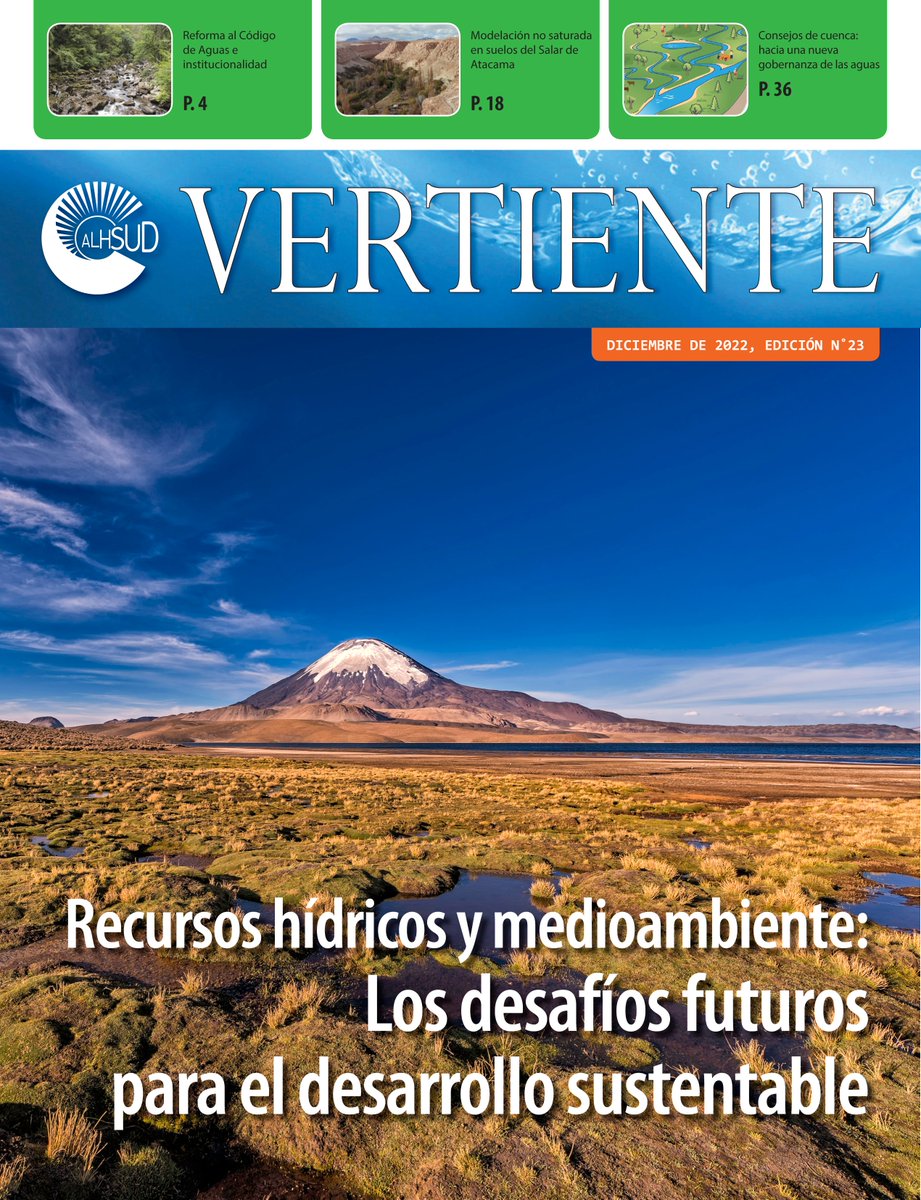 💧 Ya está disponible la edición n° 23 de la revista Vertiente de <a href="/alhsudchile/">Alhsud Chile</a> 

🔎 Lee el papel digital en bit.ly/3Djj9q1