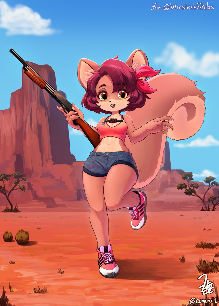comorol1's tweet photo. for. @WirelessShibe 
WirelessShiba own character art🐿️ https://t.co/07DnkxhpnD