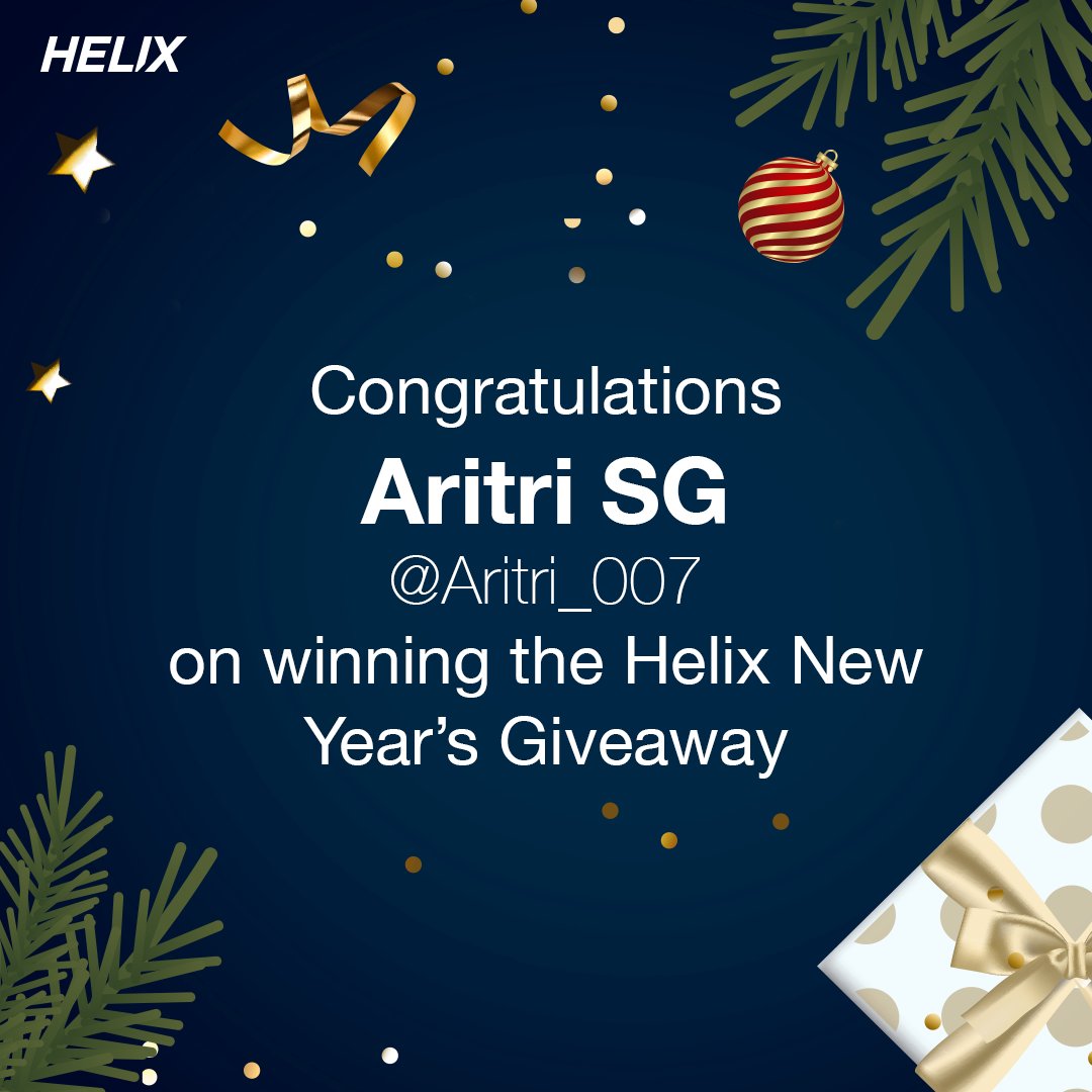 Helix_Watches's tweet photo. Thank you everyone for participating in our #Helix #NewYears contest. Stay tuned for more such exciting giveaways! 😊
 
Big congratulations to @Aritri_007 on winning a Helix watch!
 
*Please DM us your details to avail your prize.
 
# NewYearsContest #Giveaway https://t.co/dwfHGVIDPg