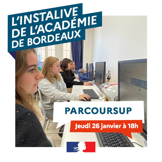 AcBordeaux's tweet image. ⚡️Vous n’avez pas pu nous écouter hier soir en direct lors de l’#instalive dédié à #Parcoursup2023 ? 

Retrouvez le replay 👉 instagram.com/tv/Cn40cGnqslZ…

🙏🏼 Un grand merci à nos participants qui ont répondu à vos nombreuses questions @OnisepNA !
