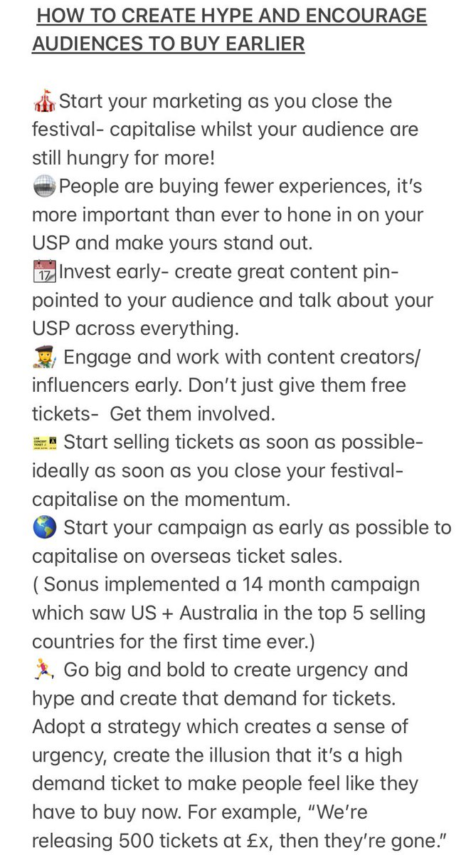 The holy grail: Hype and Ticket Sales! 
The million-dollar question is, how do we drive these? 

Our panelists shared their experiences and proven tactics which have helped move the needle. 

❓Have any of these worked for you? 

❓Do you have any other tactics to share?