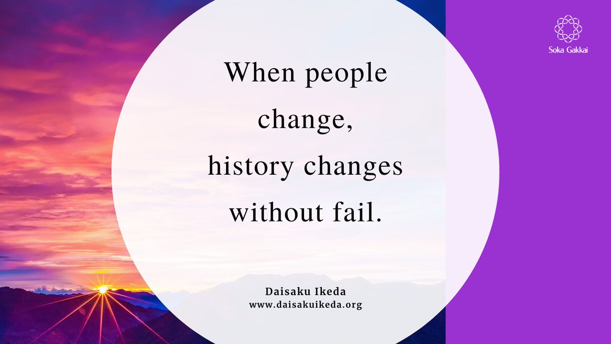 daisakuikeda_of's tweet photo. “The times move and change. What is crucial is to move people’s hearts. When people change, history changes without fail.” https://t.co/MLt0Osks2y