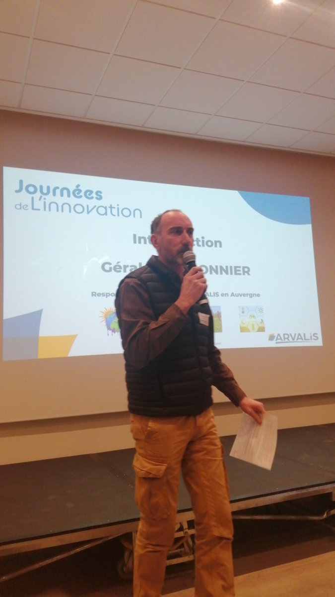 Début de la journée de l'innovation de Lyon avec l'introduction de Gérald Bacconnier, responsable professionnel ARVALIS en Auvergne
#JInnov2023 <a href="/Arvalisofficiel/">ARVALIS</a>
