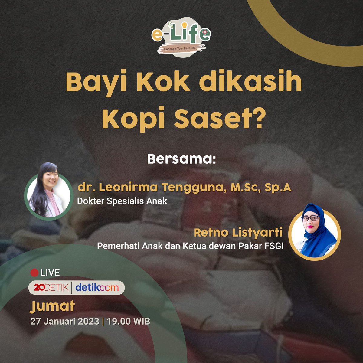 Viral video di Tiktok seorang ibu memberikan kopi instan kepada bayinya yang baru berusia 8 bulan. Perlakuan salah ini tentu sangat merugikan dan membahayakan kesehatan bayi. Simak yuk di live 20detik/detikcom @20detik #retnolistyarti #jurnalretnolistyarti #detikcom #20detik