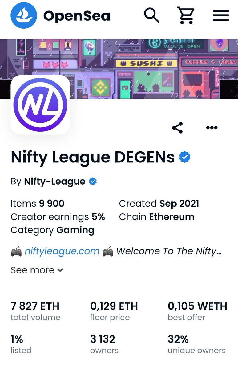 Only 1% of <a href="/NiftyLeague/">Nifty League 🅧</a> degens listed 👀 Metaverse (NiftyVerse) coming soon, Degen burning (supply decreses) soon for rare degens and mobile game (free to play) coming. Also $NFTL coin already 3x from the bottom 🔥💎 #nfts #crypto