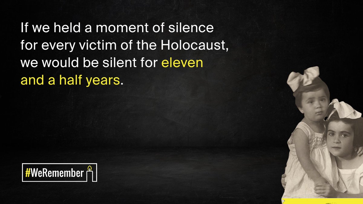 WorldJewishCong's tweet photo. As we mark International Holocaust Remembrance Day today, we remember every six million of the Jewish souls lost, we remember the victims of genocide. We vow never again, we vow to build a more tolerant world.

Together, #WeRemember 

https://t.co/mBKfHYBDx5 https://t.co/0Nl4GSmCON