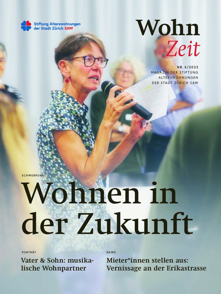 Wir fragten über 55jährige Zürcher*innen: Wie wollen sie im Alter wohnen? In der neusten Ausgabe des SAW-Magazins WohnZeit berichten wir über die Erkenntnisse aus unserer Umfrage, die die Entwicklung der SAW in den kommenden Jahren begleiten werden. wohnenab60.ch/stiftung/medie…