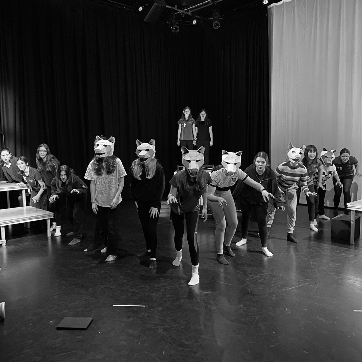 Rehearsals are going well for ‘The Company of Wolves’! Tickets on sale now! Visit the link in our bio

Our amazing masks are from @Wintercroft!