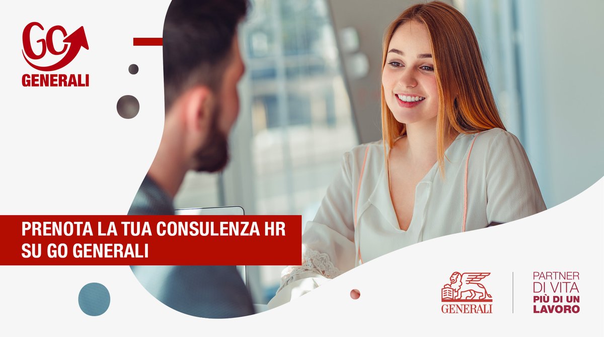 GeneraliItalia's tweet photo. Con Go Generali guadagni coin da investire per richiedere la consulenza di un nostro collega HR che ti aiuterà a scrivere il tuo #CV e ad affrontare un #colloquio! Iscriviti, impara, investi e prenota il tuo appuntamento! #PartnerDiVita #PiùDiUnLavoro https://t.co/5EZsV8Endv https://t.co/kgDJ482LRY