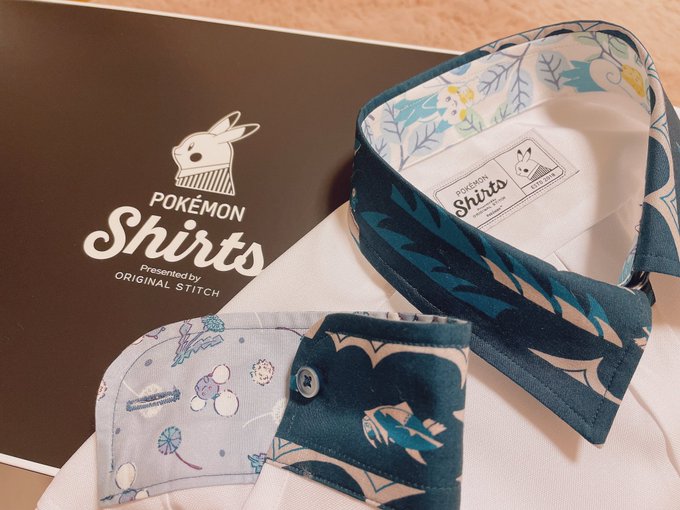 ポケモンシャツ届いた〜!推しポケ3匹の柄で仕立ててもらったかわいいすぎる...!大満足です! 
