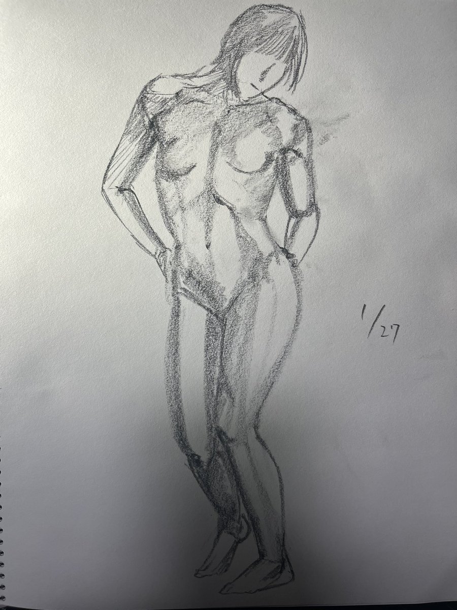 最近ちょっといい気がする
ちゃんと全身描いてるし
腕と足がくっついてる率もまあまあ
 #まあまあクロッキー 