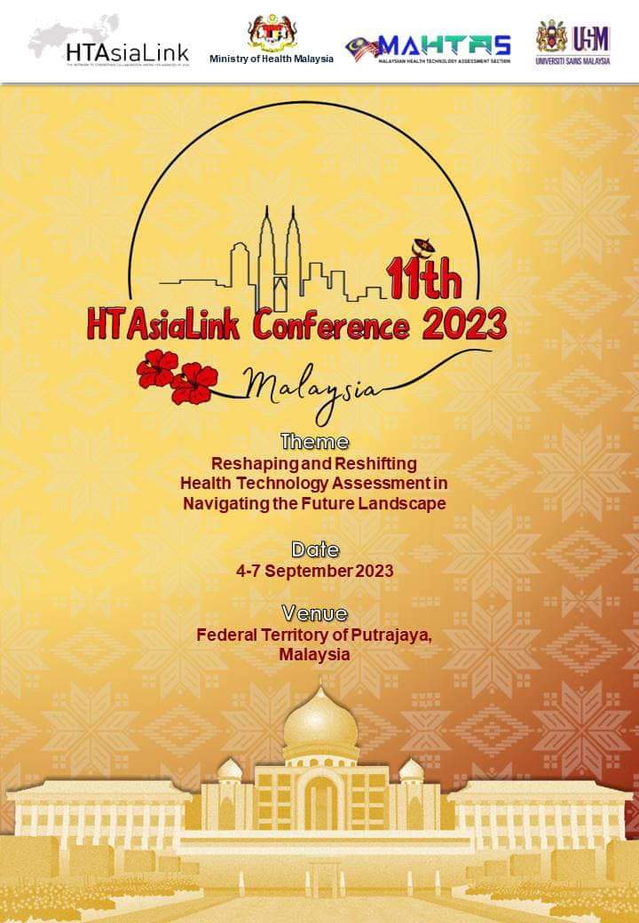 MaHTASMalaysia's tweet photo. MaHTAS is organising the upcoming HTAsialink conference with the theme "Reshaping and Reshifting Health Technology Assessment in Navigating the Future Landscape".
HTAsialink members, save your dates!
#htasialink
#mahtasmalaysia
#kementeriankesihatanmalaysia https://t.co/scH4zNn8RH
