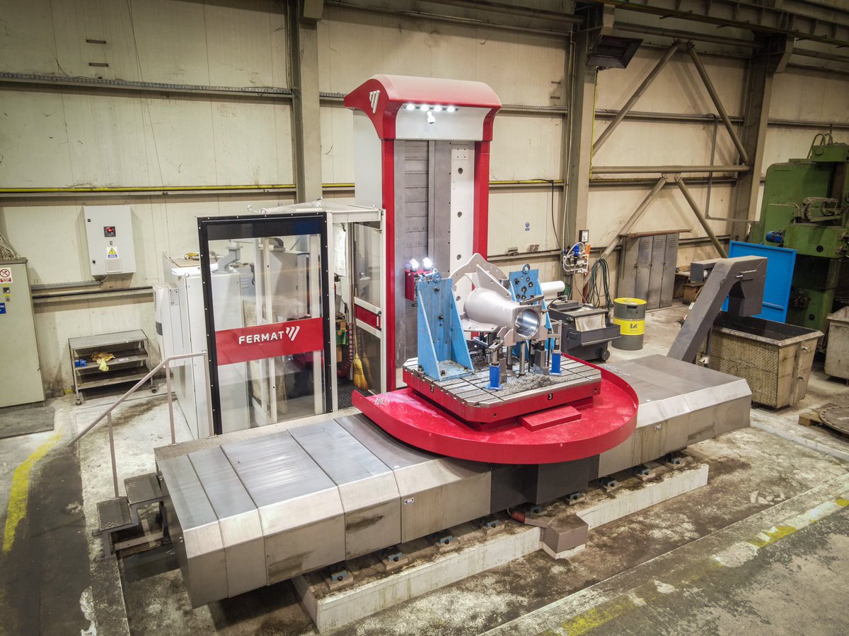 infoegap's tweet photo. Let it spin! @FermatMachinery’s WFT 11 - horizontal table-type boring mill at work in #SatuMare. #EGAP supported the export transaction with guarantees in hard times of pandemic lockdowns. Now @romicaengineer1 keeps the tool busy by drilling special gear for ⛴. #zaruky #EgapPlus https://t.co/Rx26SIhCE0