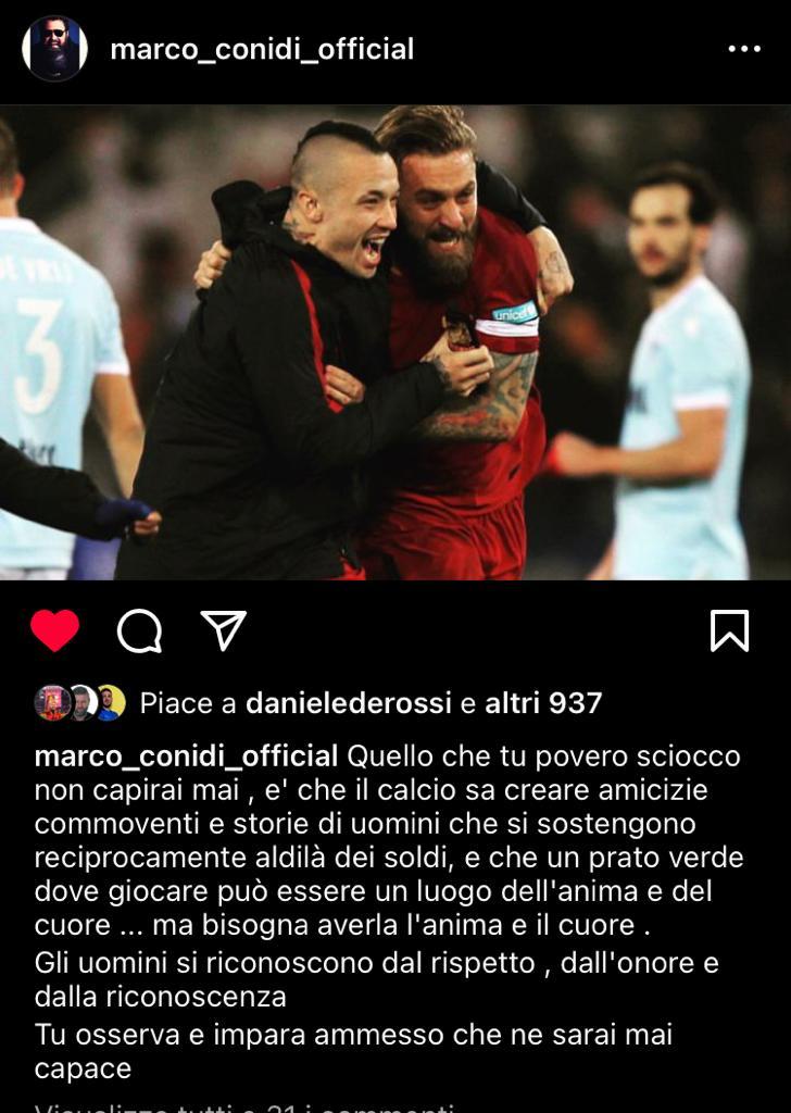 stalinromanista's tweet photo. Like di @DanieleDeRossi, Vincent Candelá e @Florenzi a questo post di #MarcoConidi https://t.co/fEToxPgg47