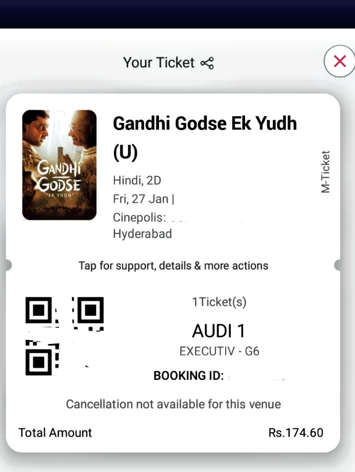 I'm not watching pathaan movie, are you? Instead I'm watching Godse vs Gandhi in theaters. #GandhiGodseEkYudh #BoycottPathaanMovie