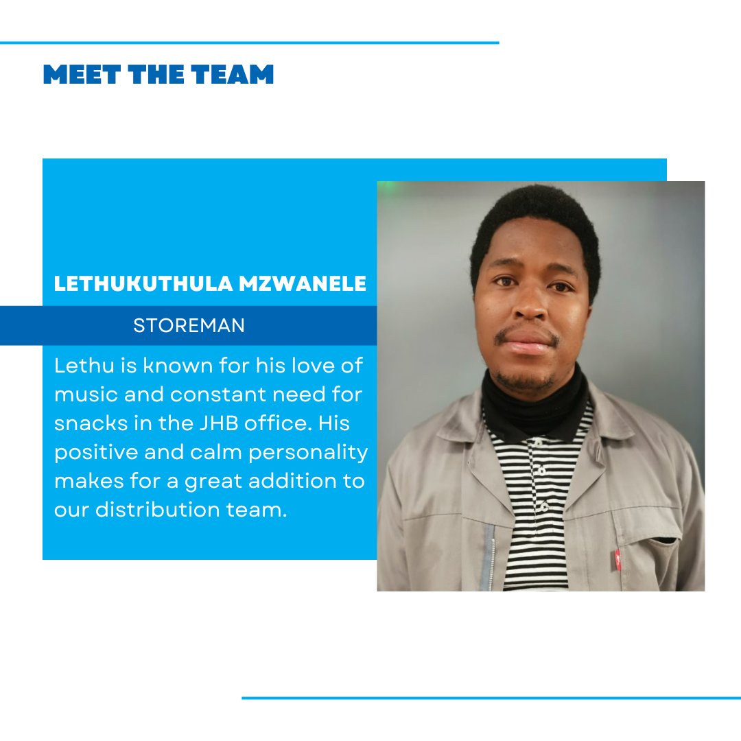 JAYCOR9's tweet photo. Meet Lethu, working in the distribution sector of our Johannesburg branch as our Storeman. He's a core part of the distribution team as he works as our inventory controller.

#JAYCOR #MeetTheTeam #Lethu #Storeman https://t.co/uO4ISaOat1