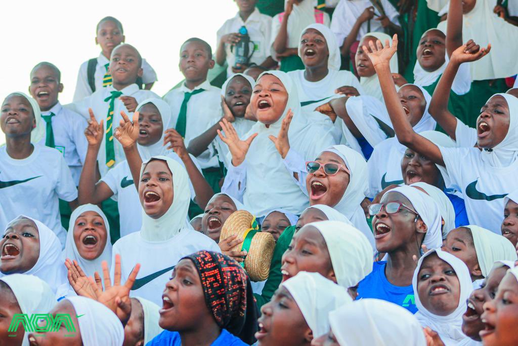 AOAcademy's tweet photo. Highlights of the second edition of #sheplaysbyaoa @asisat_oshoala in partnership with @nike @women_win 

Enriching the African girl child through education and sports .

#sheplaysbyaoa 
#sportintervention 
#educationalintervention 
#humanitarianintervention https://t.co/llwe8JiH0X