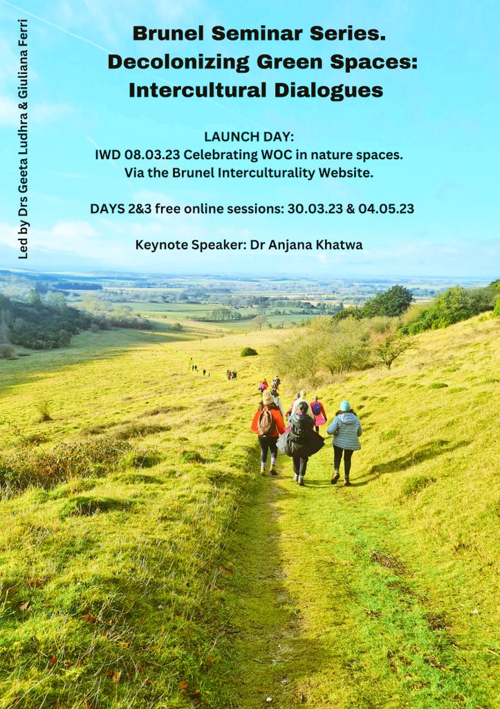 educatinggeeta's tweet image. More details to follow sn. Feel free to email any initial Qs: geeta.ludhra@brunel.ac.uk @EducationBrunel Keynote Speaker: @jurassicg1rl with community &amp;amp; academic speakers. How do we change the narrative? 

#Interculturaldialogues 
#natureforall ?