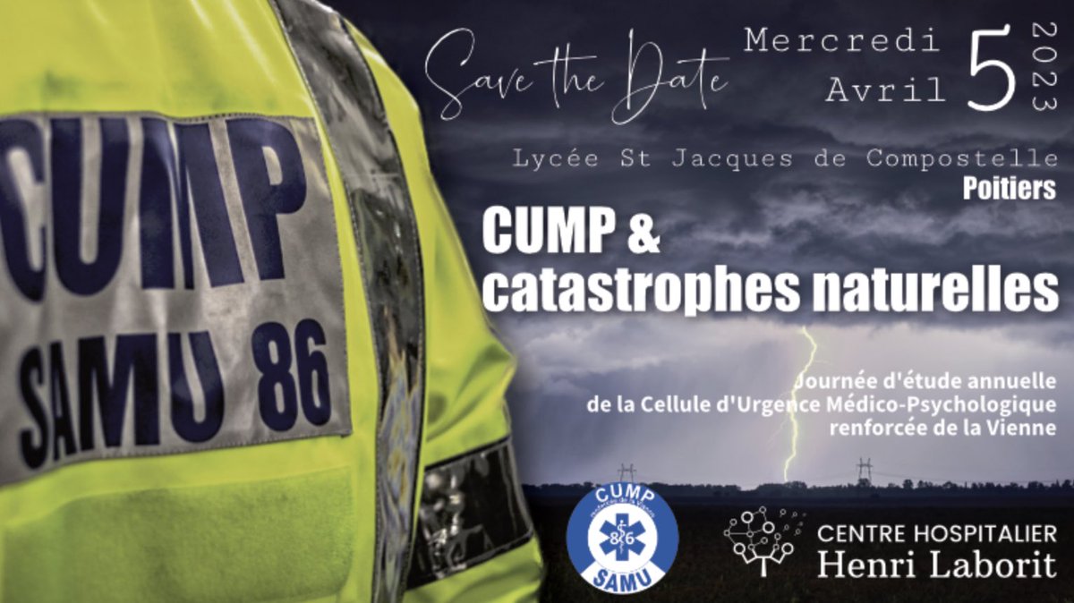 melanievoyer_'s tweet photo. Save the Date: Journée d’étude annuelle de la #CUMP86, le 05/04/23.
Programme et lien d’inscription à venir prochainement. https://t.co/OQHLVAYPXT