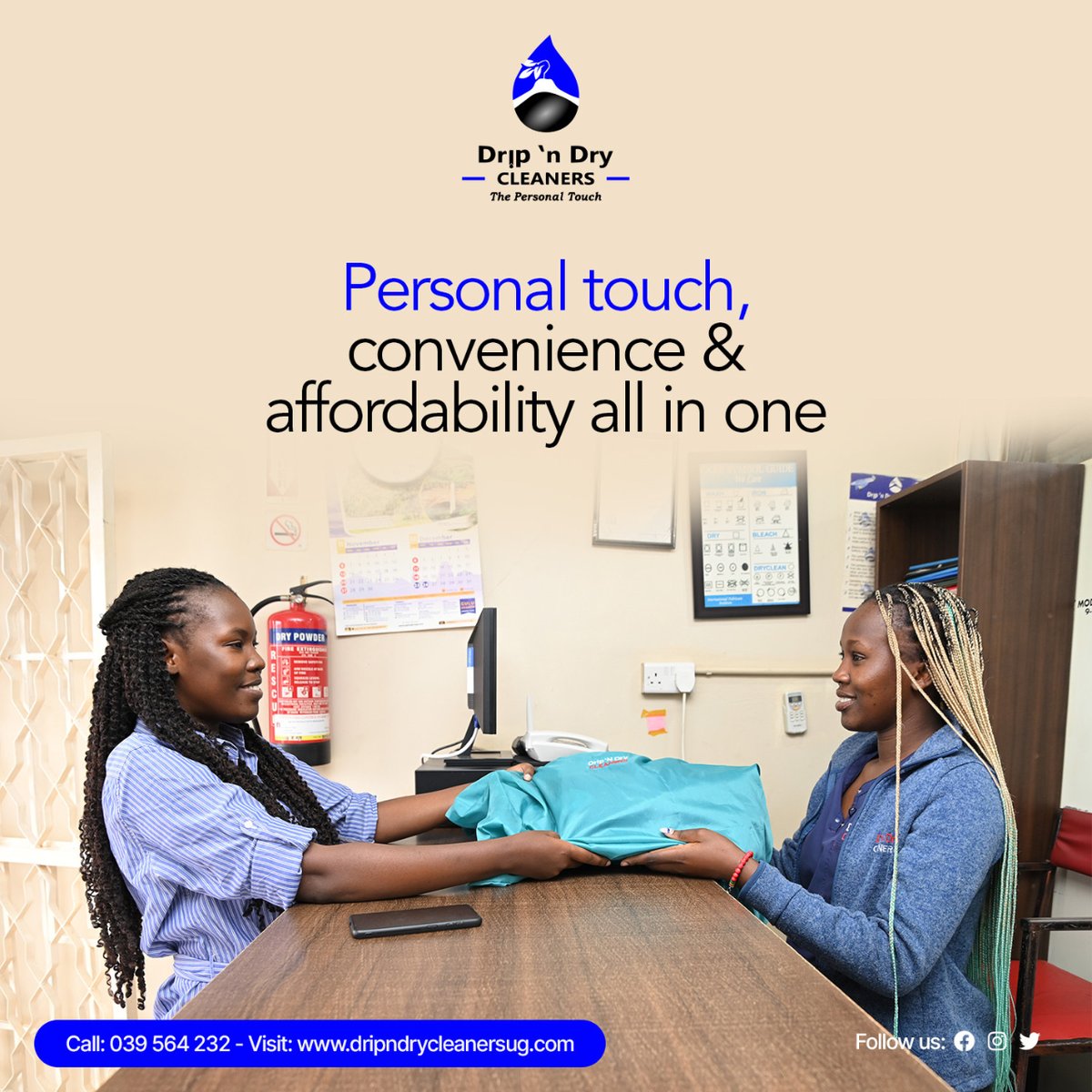 We pride ourselves in adding that personal touch to your laundry in addition to being very affordable for all.
Visit any of our branches nearest to you or give us a call today!

Contact: 0392 564 232
Visit: dripndrycleanersug.com 
#Dripndry #Drycleaning #Laundry #Personaltouch