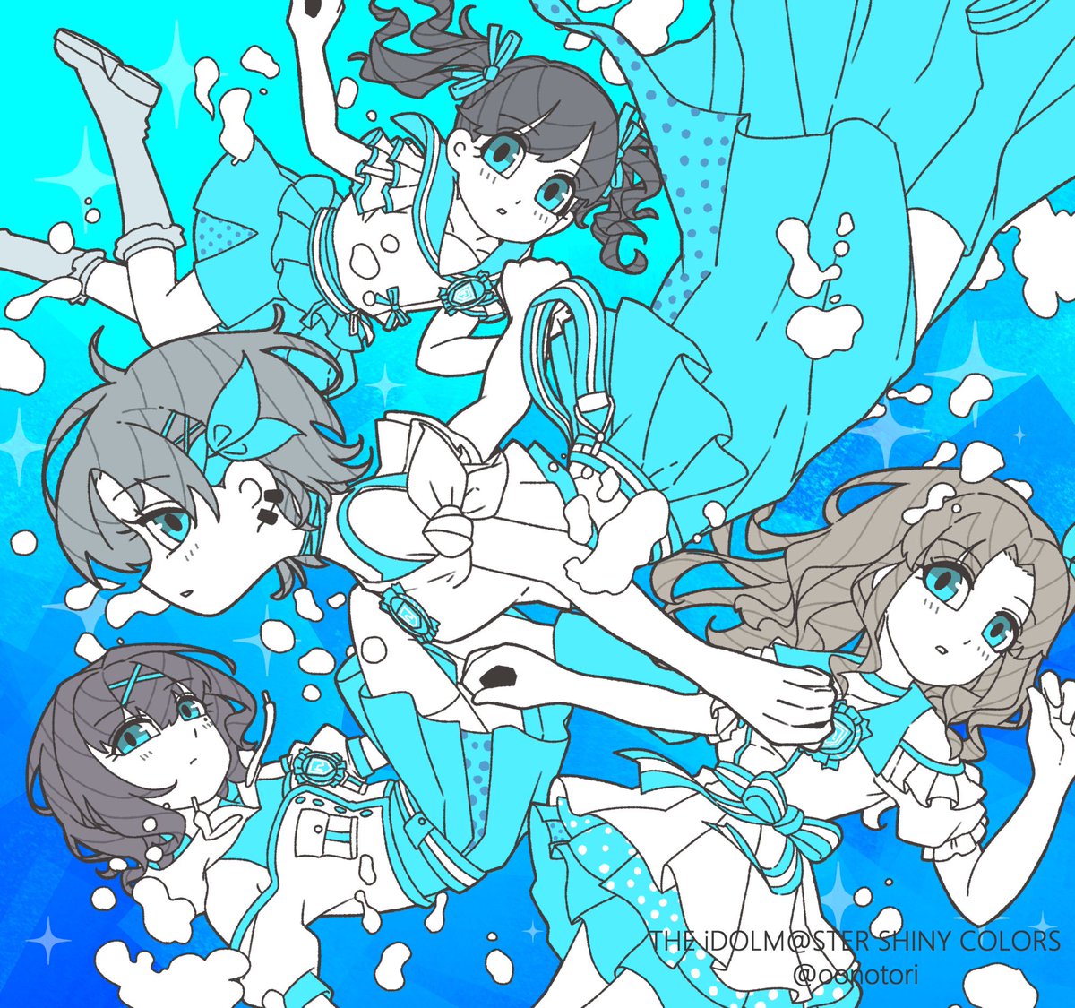 浅倉透 ,福丸小糸 ,樋口円香 ,市川雛菜 「#シャニマスイラストコンテスト懐かしの 」|KOPPERIONのイラスト