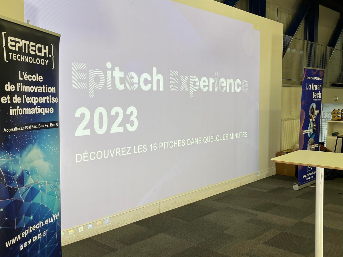 Epitech's tweet photo. #EpitechXP2023 Bientôt l’aboutissement de 3 ans de travail pour nos étudiants de 5e année ! 

Suivez notre live https://t.co/dkLqmtkADf

#ecole #informatique #tech #web #innovation https://t.co/OOsnwBnQil