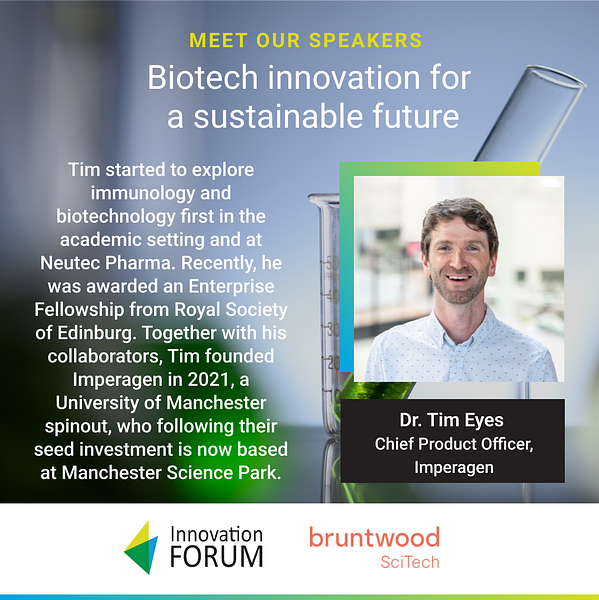 There’s only one week left until Biotech Innovation for a Sustainable Future!

We have invited three guest speakers from different biotechnology firms with their own unique focuses in sustainability. Here's more about them:

To book your place now, visit shorturl.at/dimzD