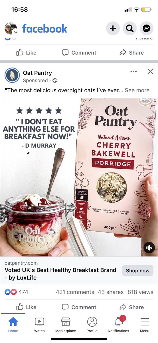 LozzaC_B's tweet photo. @Duncan__Murray Now you’re so famous you’re endorsing porridge oats! https://t.co/zGjHYEFxEX