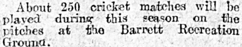 BrockParkCC's tweet photo. @GYCricketLeague 250 cricket matches predicted to be played on Barretts in 1929 https://t.co/9Bu2h2k5m7