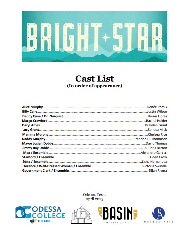 ⭐️CONGRATULATIONS TO THE CAST OF "BRIGHT STAR" ⭐️Performances will occur in April 2023. Tickets will be available soon. ⭐️Break a leg, y'all!⭐️ #theatre #theater #musical #musicaltheatre #musicaltheater #brightstar  #permianplayhouse #basintheatreworks #odessatx #permianbasin