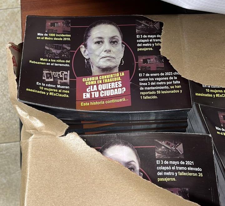 mario_delgado's tweet photo. Se desnuda la guerra sucia del PRIANRD. Los miles de volantes contra la Jefa de Gobierno, @Claudiashein, encontrados en las oficinas de la @AlcCuauhtemocMx, de @SandraCuevas_, dejan claro lo corruptos e inmorales que son sus gobiernos.

Su odio no cabe en la #CDMX. #YaSeVan https://t.co/05ulCUGRrO