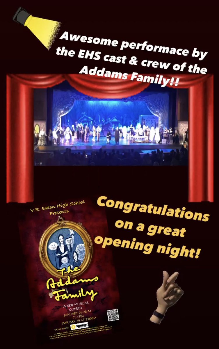 EatonHighSchool's tweet image. These students are amazing!! 🎭 Don’t miss out on a night of laughs, music, dance, and fun with the EHS cast &amp;amp; crew of The Addams Family!!