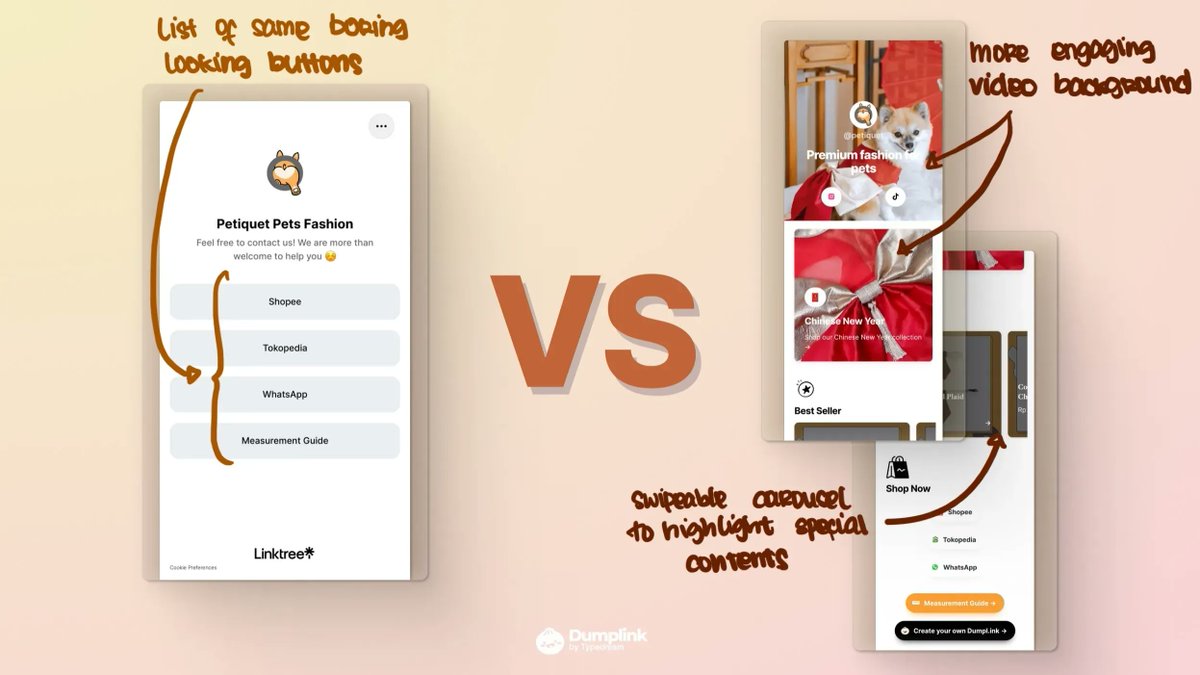 dumplinkHQ's tweet photo. Say no to boring looking buttons 🙅
Say yes to more engaging video background and swipeable carousel 🙆

Join our waitlist 👉 https://t.co/Lsu2AOVdF5 https://t.co/HoxltkQ9bT