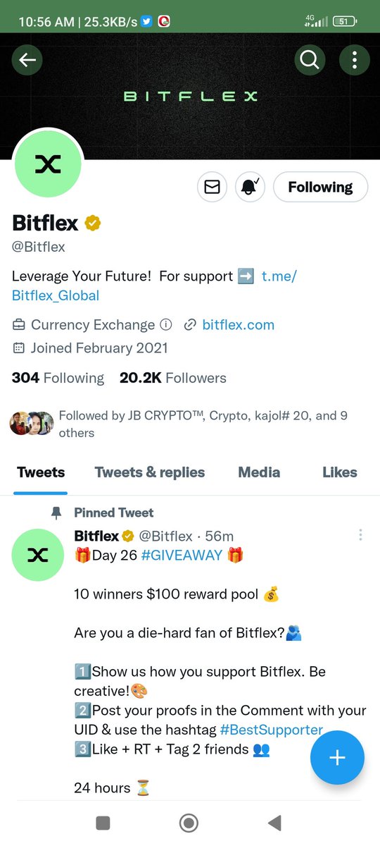 @Bitflex We are blessed to have such a good project so keep it up we are with you.
@KarlMarx_70 
@76k_done 
#BestSupporter
Uid: 1338639969707641344