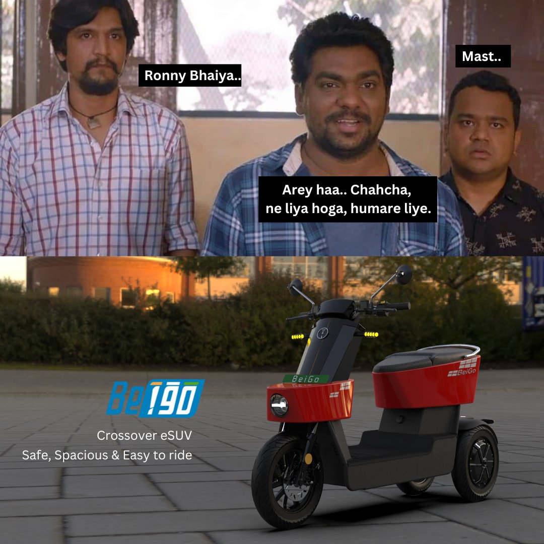 Get the next gen eBike
BeiGo, Crossover eSUV
#igo #ebikes #electricmotorcycle #electricmotorbike #motorelectric #evbike #ebike #ebiketour #ebikestyle #ebiker #ebikelife #ebiketravel #ebiketravellers #Indian #ElectricVehicles