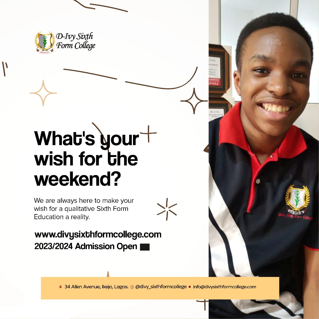 divysixthform's tweet image. What's your wish for the weekend?

We are always here to make your wish for a qualitative Sixth Form Education a reality.

#tgif 
#fridaygrooves 
#dsfc