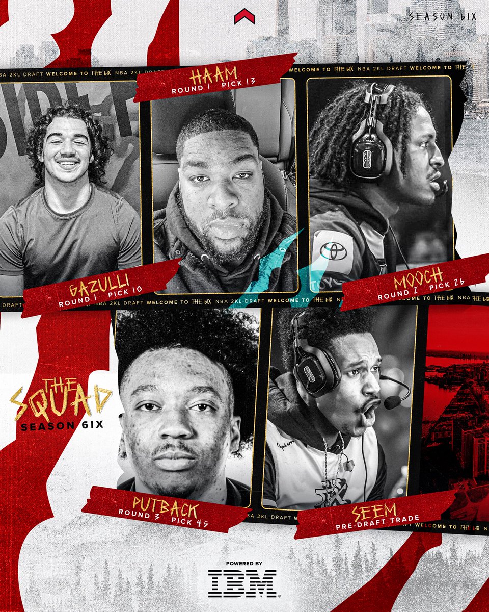 RaptorsGC's tweet image. First look at our roster heading into Season 6IX

Welcome to the North 🇨🇦
@BallLikeSeem 
@Gazullii 
@Haam2K 
@GuardMooch 
@Putback_ 

Draft coverage powered by #IBMCanada