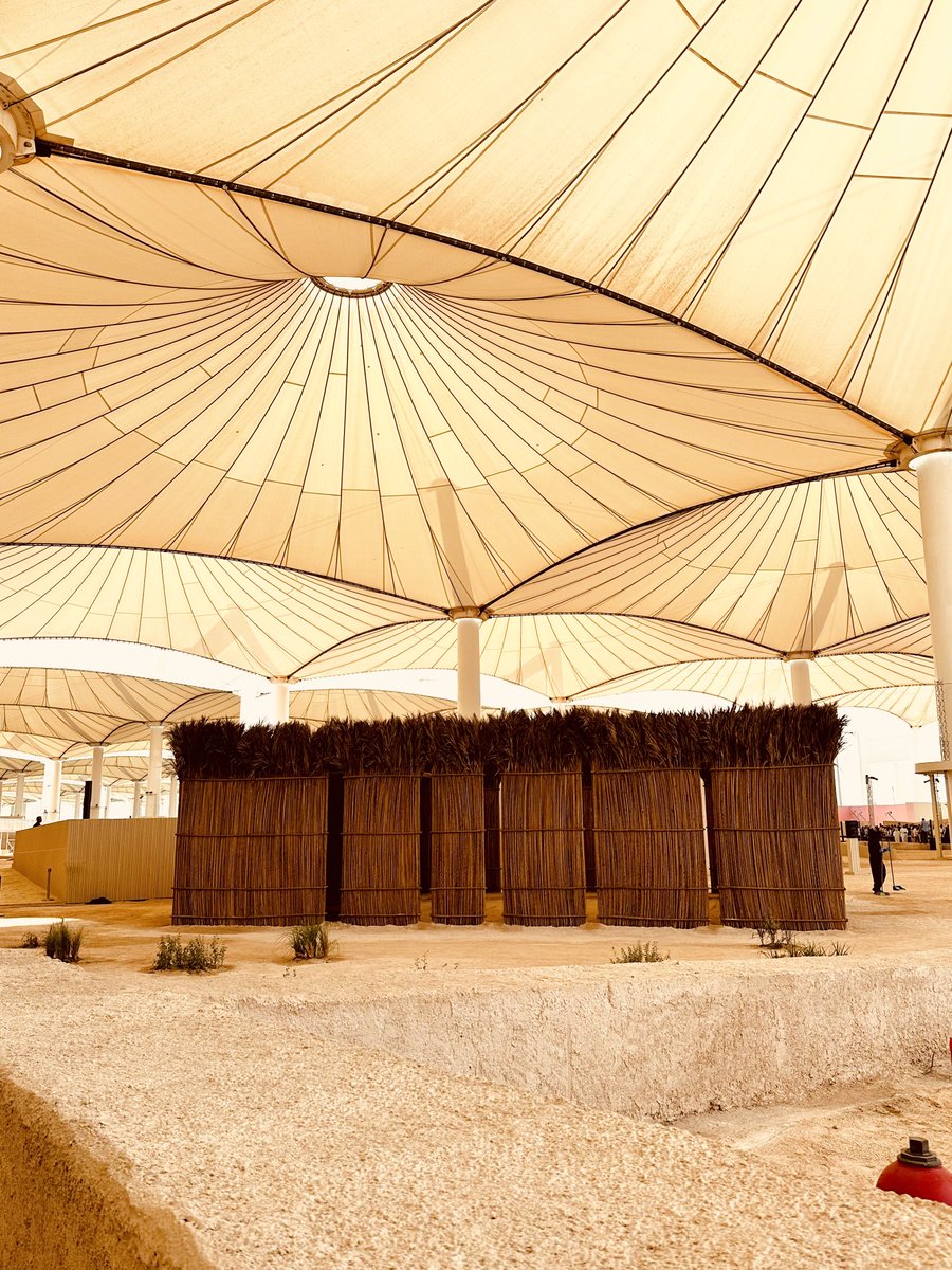 Ohmeski's tweet photo. Saudi Islamic Arts Biennale - repurposing of the SOM Haj terminal https://t.co/3HjxalPeoo