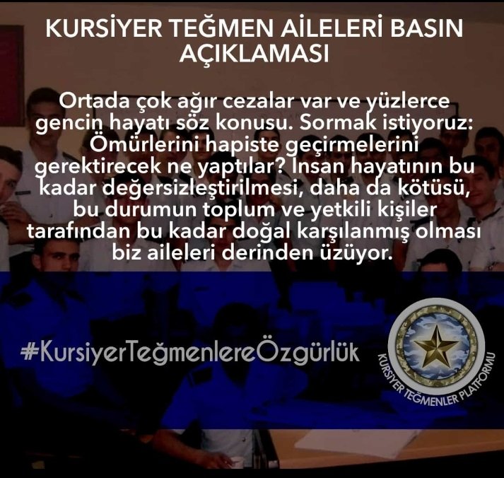 @FOXhaber @ezgigozeger Günaydın Ezgi Hanım
Bu gençlerin sesini
#NasılVeNeZaman duyacaksınız ve duyuracaksınız...
Kursiyer Teğmen Kimdir?
Kursiyer teğmen sınıf okullarında,kurslarda eğitim gören ögrencidir,emir verme yetkisi yoktur...
Buna rağmen müebbet cezaları verildi...