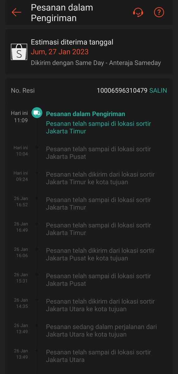 abangmude's tweet photo. Gak ngerti lagi sama @anteraja_id , same day kemarin. Sampai jam segini belum sampai2 juga. Bahkan diputar-putar terus. Mending di nonaktifkan saja layanan same day. Daripada gak becus min! #anteraja #anterajaparah #26january https://t.co/7NRbzO9llu