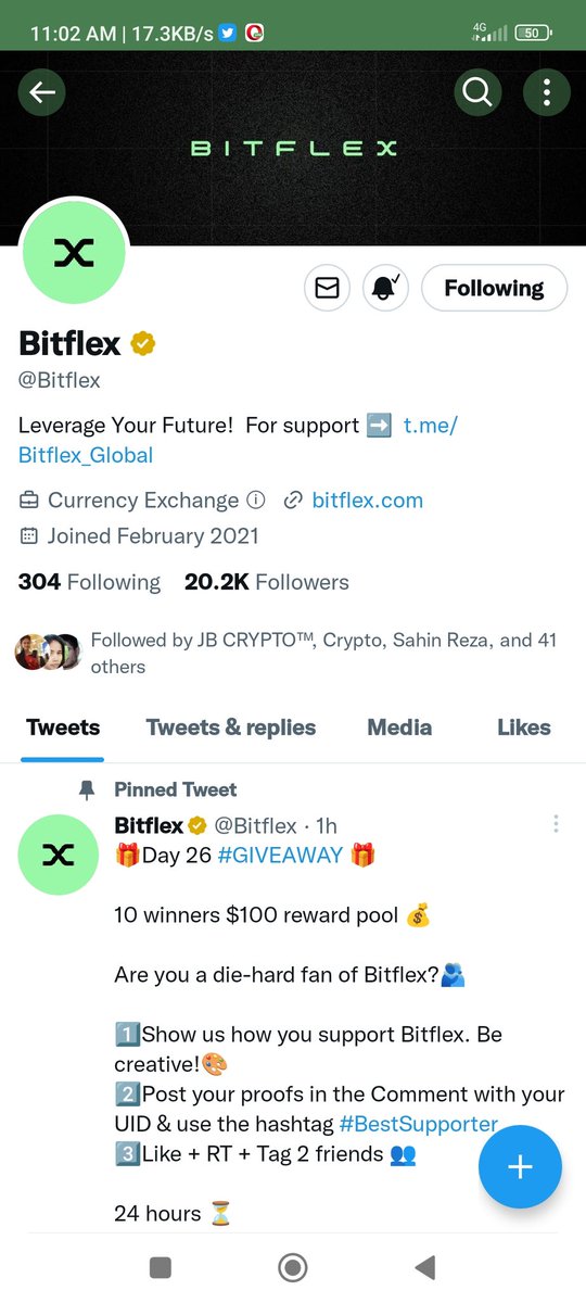 @Bitflex Good job #Bitflex community & team
Continue your job. I think good position bay by bay. So keep it up...
@EmilyJo54607761
@KarlMarx_70

#BestSupporter
#Bitflex
Uid: 1334008811254467072